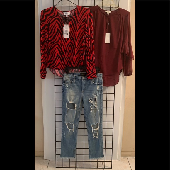 3X “HOST PICK” High Collective Zebra Print Lace Up Front Top - Picture 3 of 3